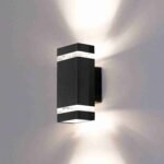LED Outdoor Wall Lamp, Aluminum Up/Down Outside Wall Light Exterior Wall Sconce, Waterproof