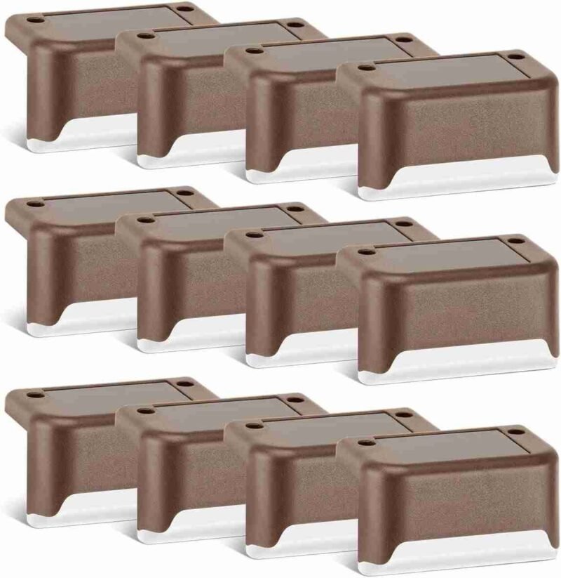 Outdoor Solar-Powered Deck Lights for Fence, Patio, Stairs, and Pathway-Warm White(Pack of 12) - Image 3