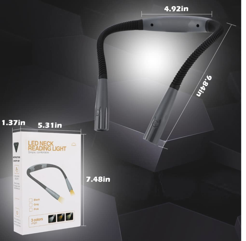 Rechargeable Neck Light for Bedtime Reading: 80+ Hours Battery Life, 3 Colors, and 6 Brightness Levels - Image 5