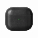 Leather Case for AirPods (3rd Generation) - Compatible with Qi Wireless Chargers - Black