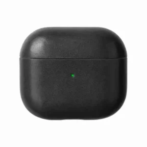 Leather Case for AirPods (3rd Generation) - Compatible with Qi Wireless Chargers - Black