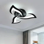 36W 3240LM Modern Design Ceiling Lighting - 3 LED Ceilings Light Black Flower Fittings Ceilings for Bedroom, Dining Room 6500K Cool White