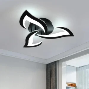 36W 3240LM Modern Design Ceiling Lighting - 3 LED Ceilings Light Black Flower Fittings Ceilings for Bedroom, Dining Room 6500K Cool White