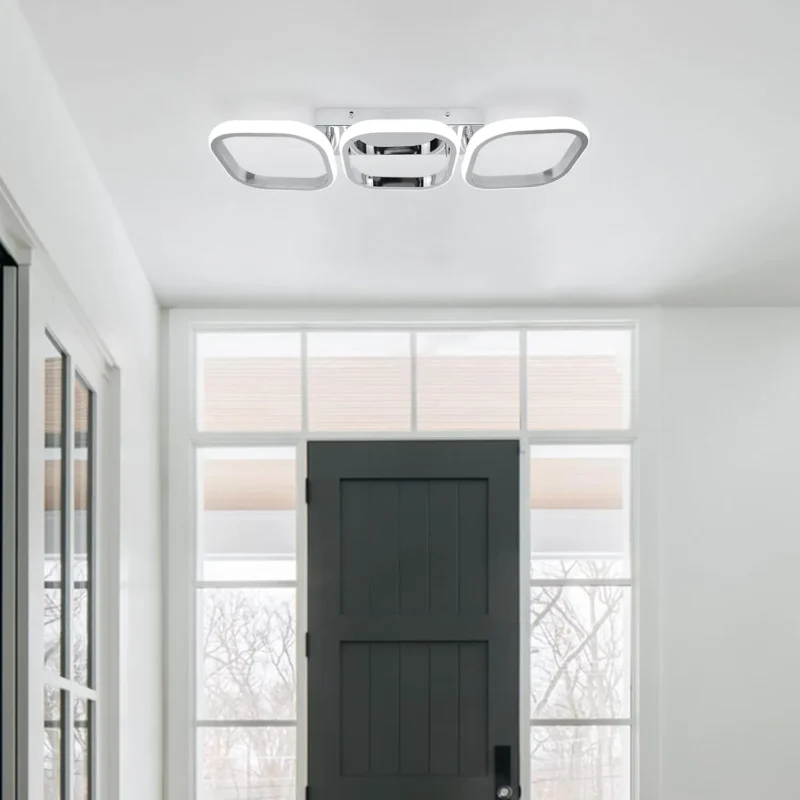 33W Modern 3 Squares LED Ceiling Light For Hallway Bedroom Living Room Kitchen Office Entrance - Image 7