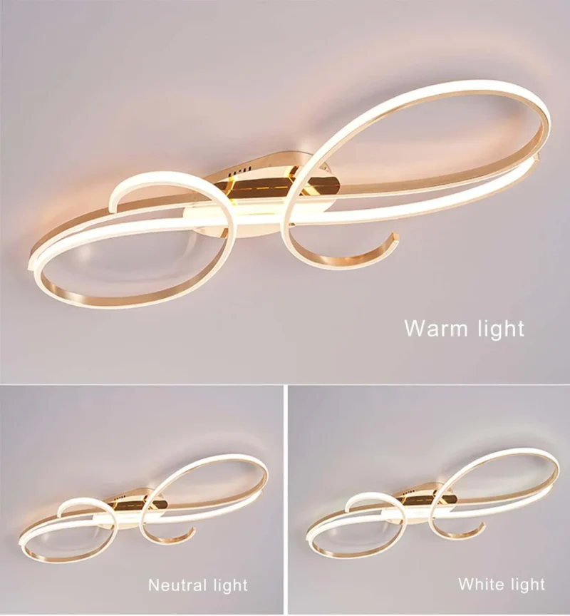 50W Modern LED Ceiling Light Dimmable Living Room Ceiling Lamp with Remote Control - Image 5