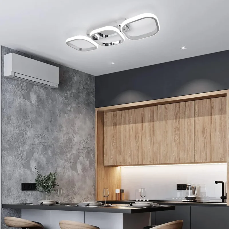 33W Modern 3 Squares LED Ceiling Light For Hallway Bedroom Living Room Kitchen Office Entrance - Image 6