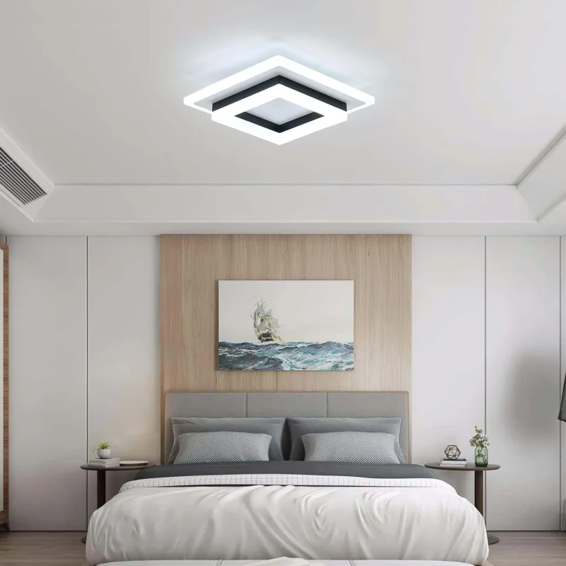 24W Modern LED Ceiling Light for Bedroom Hallway Office Kitchen Living Room -  Cold White - Image 3