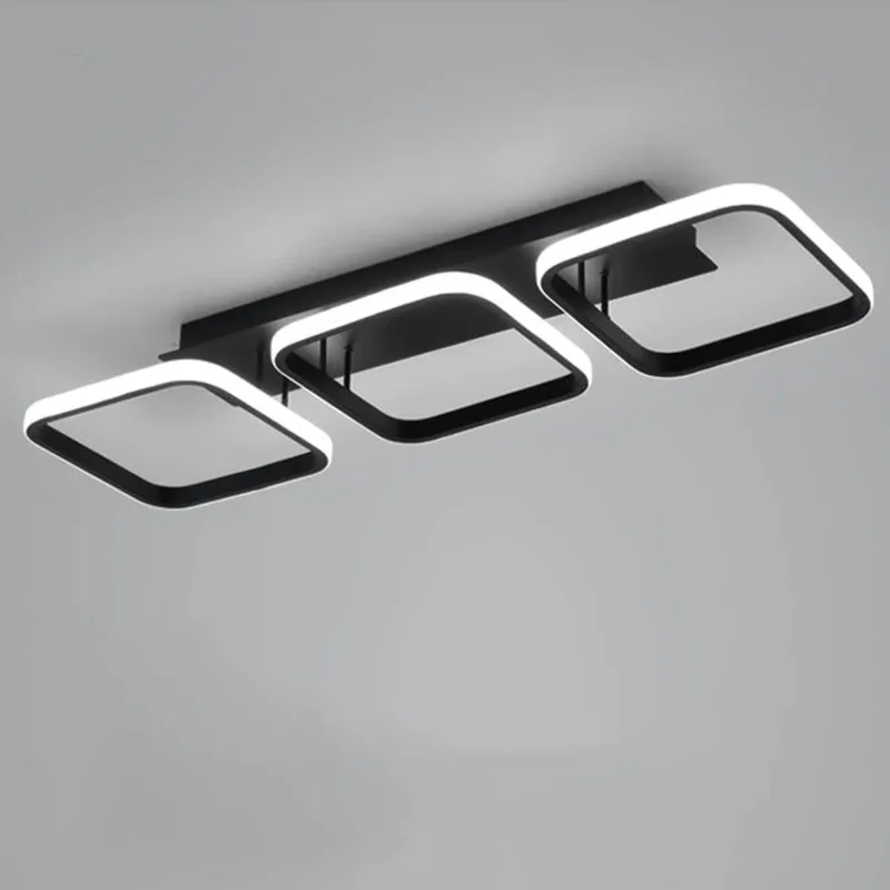 33W Modern 3 Squares LED Ceiling Light For Hallway Bedroom Living Room Kitchen Office Entrance - Image 3