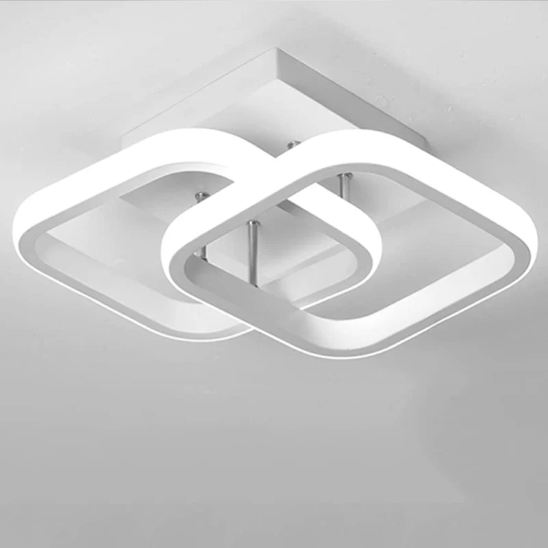 22W Modern LED Ceiling Light Acrylic Square for Hallway Office Bedroom Kitchen Living Room - Image 4